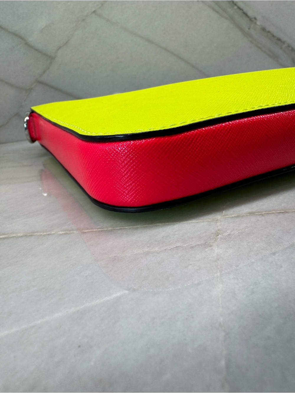 SOLD Marc Jacobs Snapshot Commuter 13 Laptop Bag Neon Yellow Saffiano Leather - Picture 12 of 16